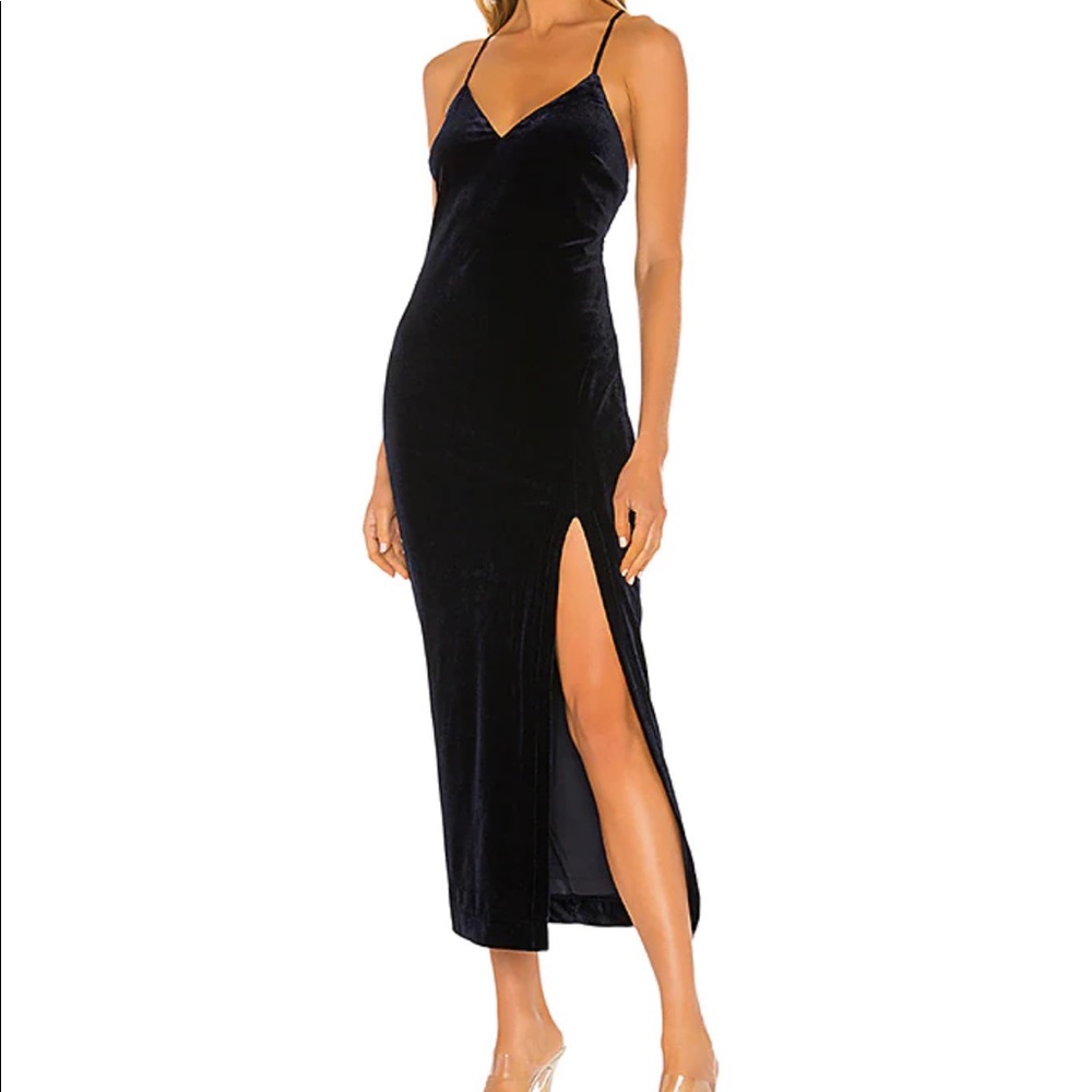 Bardot velvet dress